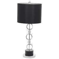 Black Polystone Contemporary Accent Lamp, 13" x 13" x 30"