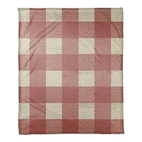 Buffalo Check Coral Fleece Blanket