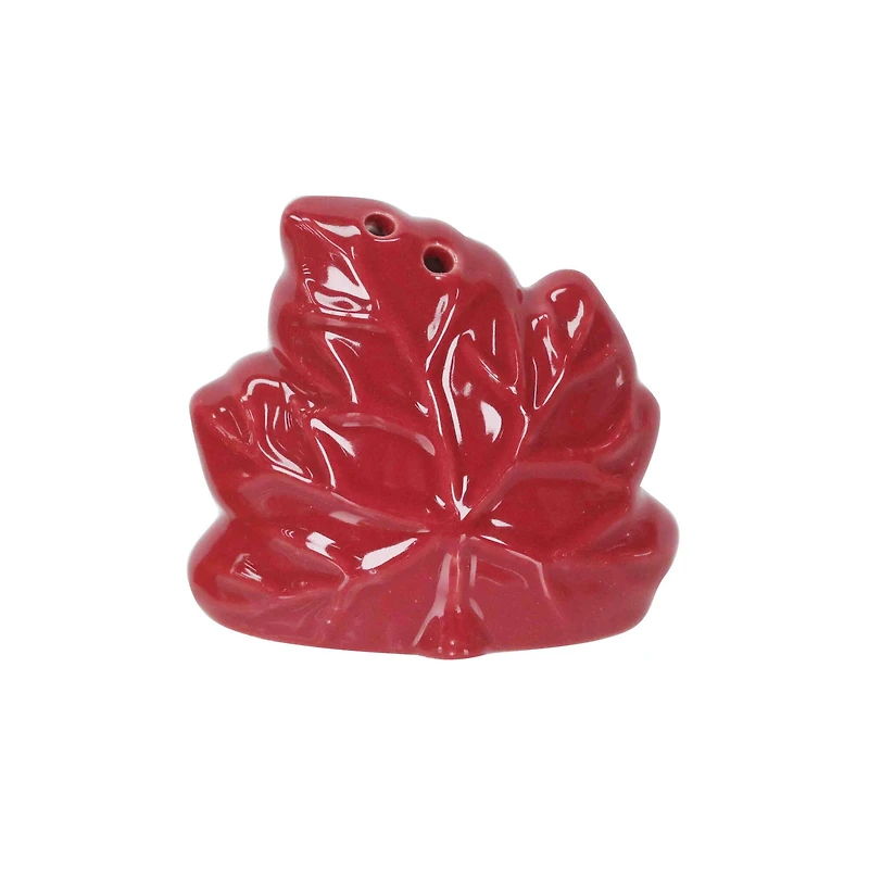 Mini Red & Orange Maple Leaf Ceramic Salt & Pepper Shaker Set by Ashland®