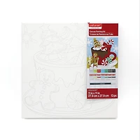 11" x 11" Christmas Cocoa Canvas Painting Kit by Artist's Loft™