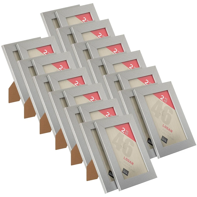 12 Packs: 2 ct. (24 total) Silver Tabletop Frames