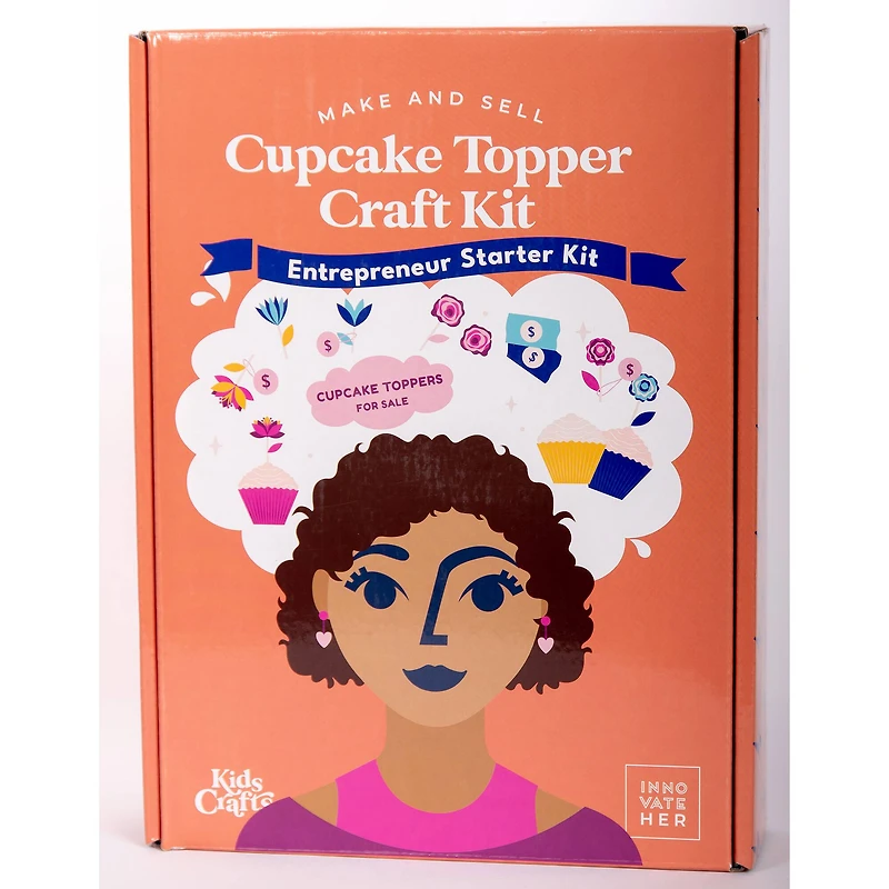 Kids Crafts Make & Sell Cupcake Topper Business Craft Kit