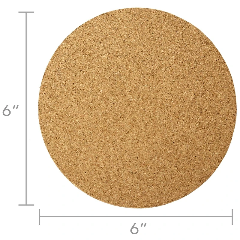 Hygloss® 6" Round Cork Coasters, 6ct.