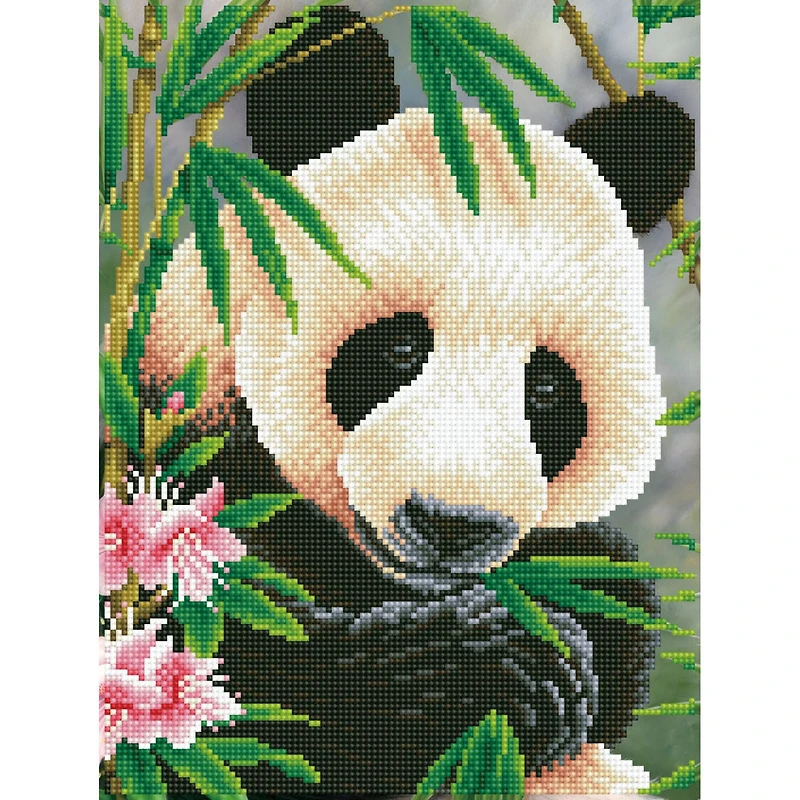 Diamond Dotz® Intermediate Panda Prince with Frame Diamond Painting Kit