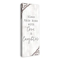 Bless this Home with Love & Laughter Canvas Wall Art