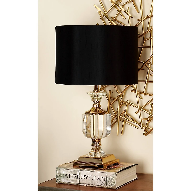 24" Gold Crystal Glam Table Lamp