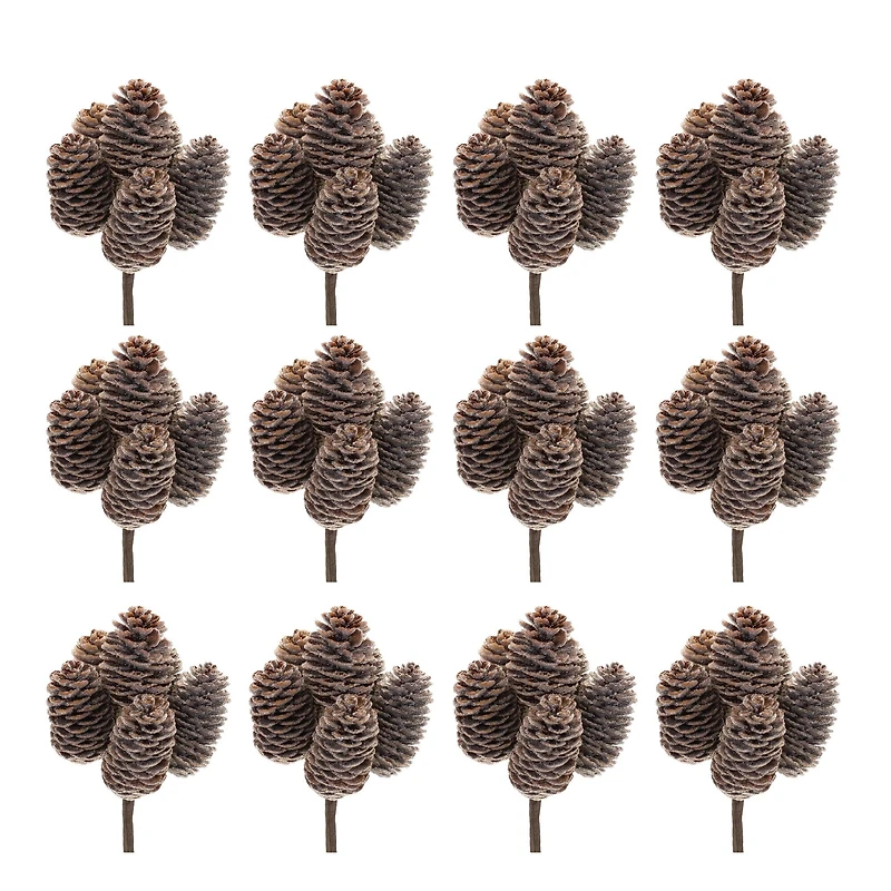 Brown Pinecone Stem Bundle, 12ct.