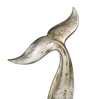 Silver Whale Tail Sculpture Set