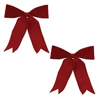 16.5" Red Wired Holiday Bows, 2ct.