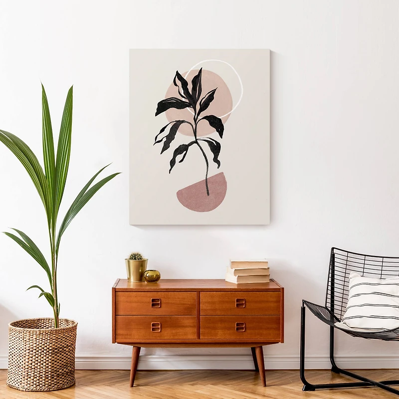 Abstract Boho BoBrownical 24" x 30" Canvas Wall Art