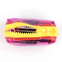 Everything Mary Pink & Yellow Transparent Zipper Pouch