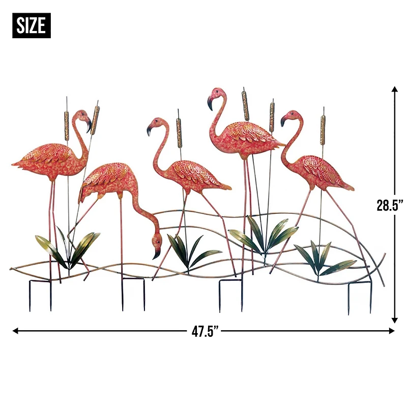 Flamingo Garden Stake 47.5" x 47.5" x 28.5