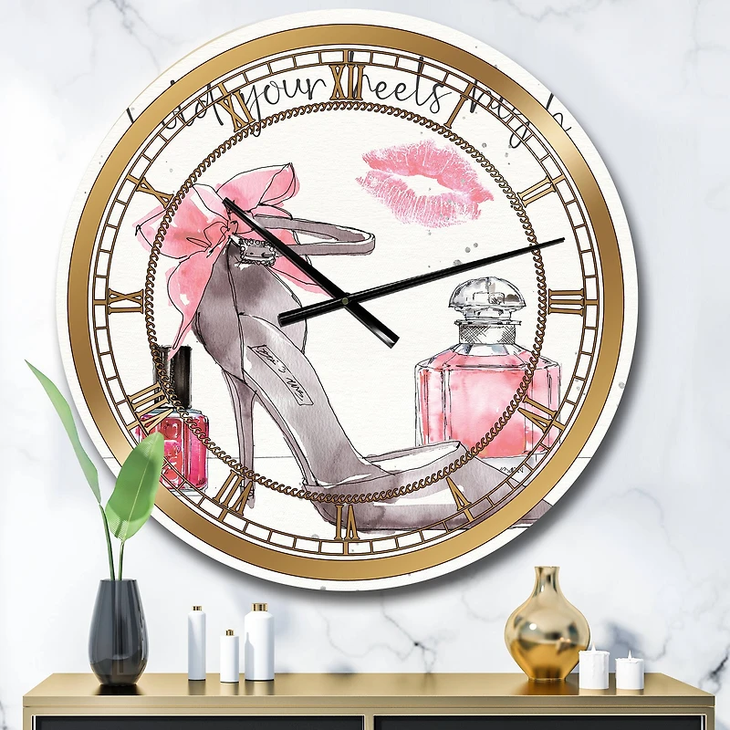 Designart 'Glam Chic Accents Iv Glam Wall Clock