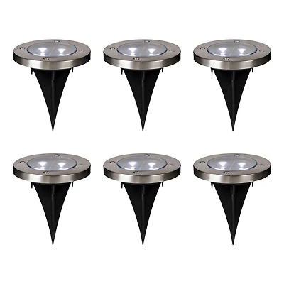 Glitzhome® 5.25" Solar Powered LED Pathway Ground Lights Set
