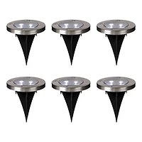Glitzhome® 5.25" Solar Powered LED Pathway Ground Lights Set