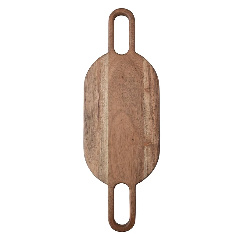 Hello Honey® 20.5" Natural Acacia Wood Charcuterie or Cutting Board with 2 Handles