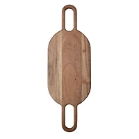 Hello Honey® 20.5" Natural Acacia Wood Charcuterie or Cutting Board with 2 Handles