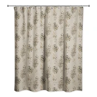 Pinecones on Brown Shower Curtain