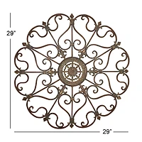 29" Brown Iron Rustic Wall Art