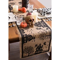 DII® 74" Haunted House Burlap Table Runner