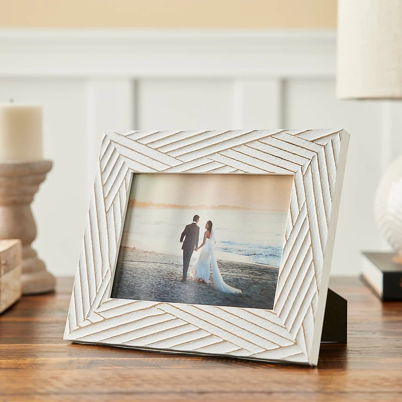 12 Pack: White with Brown Lines 5" x 7" Frame, Expressions™ by Studio Décor®