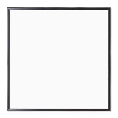 U Brands Black MDF 36" x 36" Framed Magnetic Dry Erase Board