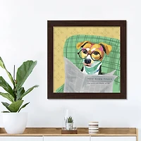 New Bark Times 16" x 16" Walnut Framed Print Under Plexiglass