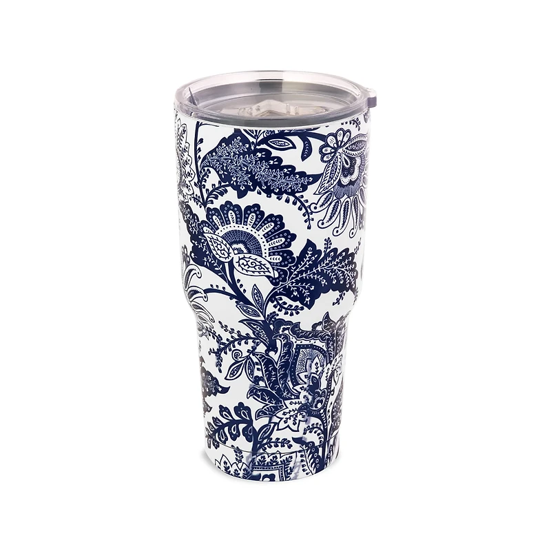Vera Bradley® 28oz. Java Navy White Stainless Steel Large Tumbler