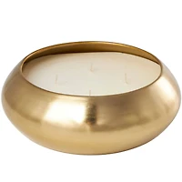 Jasmine Scented 4-Wick Candle in Gold Bowl