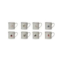 Hello Honey® 3.25" Eclectic Fauna Stoneware Mug Set