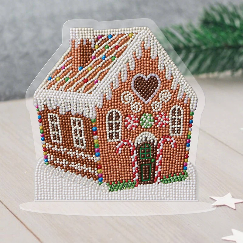 8" x 7.75" Gingerbread Diamond Art Table Topper Kit by Make Market®