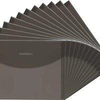 JAM Paper 5.5" x 7.38" Smokey Gray Plastic Tuck Flap Booklet Envelopes, 24ct.