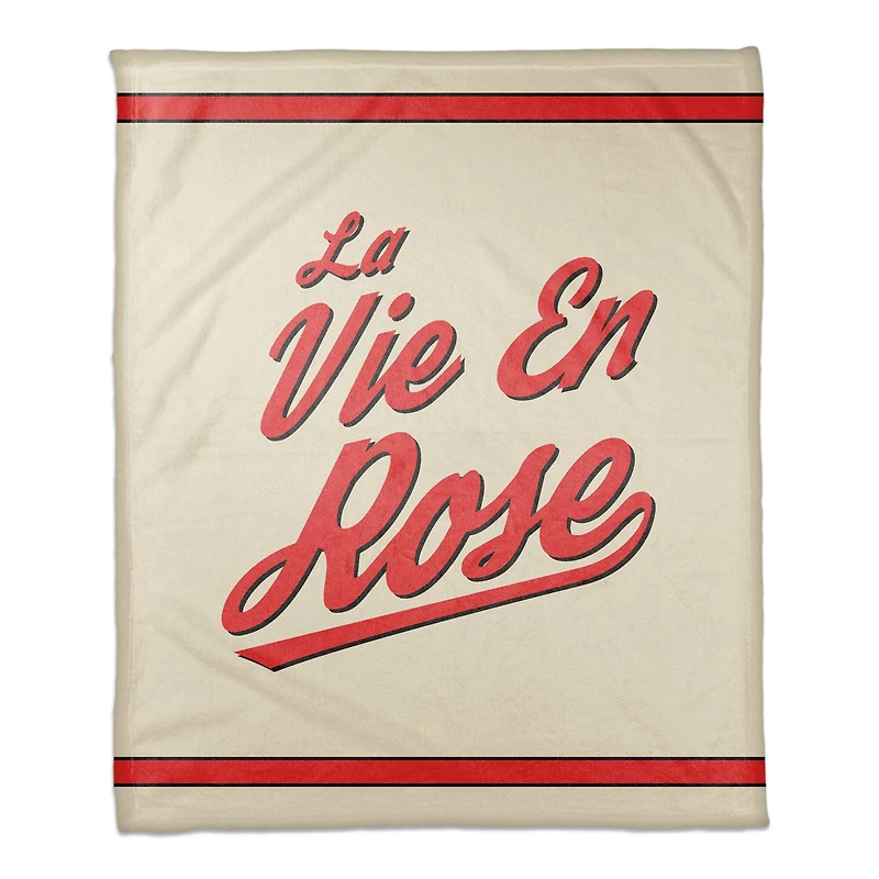 La Vie En Rose 50" x 60" Coral Fleece Blanket