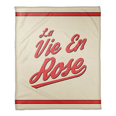 La Vie En Rose 50" x 60" Coral Fleece Blanket