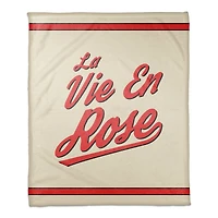 La Vie En Rose 50" x 60" Coral Fleece Blanket