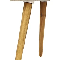 16" Gray Wood Modern Outdoor Accent Table