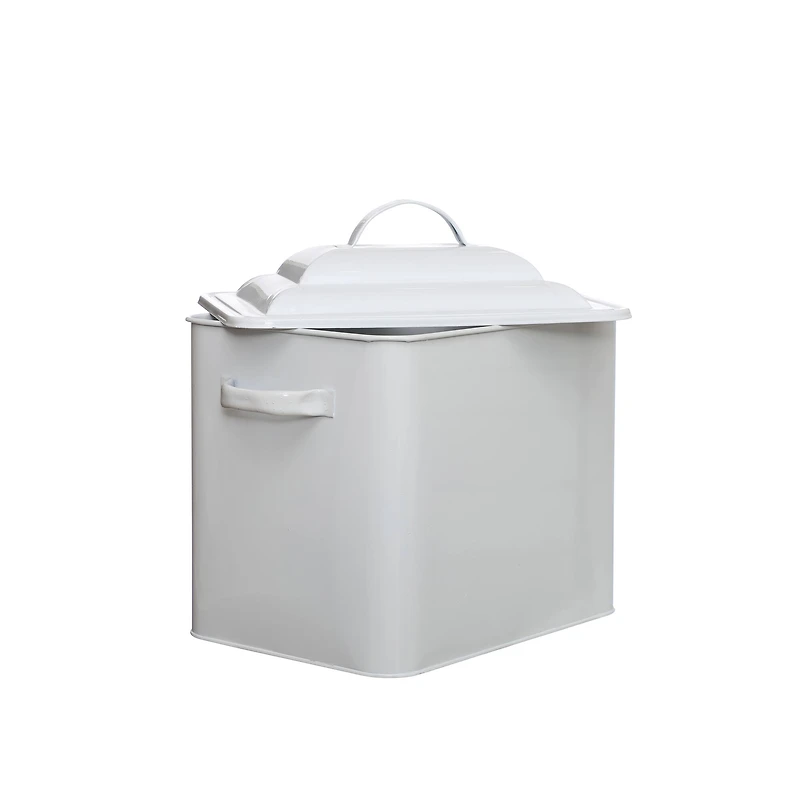 12.5" White Metal Bread Box by Ashland®