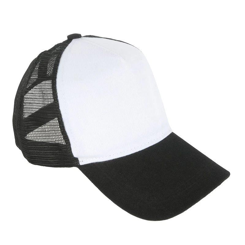 Black & White Sublimation Trucker Cap by Make Market®