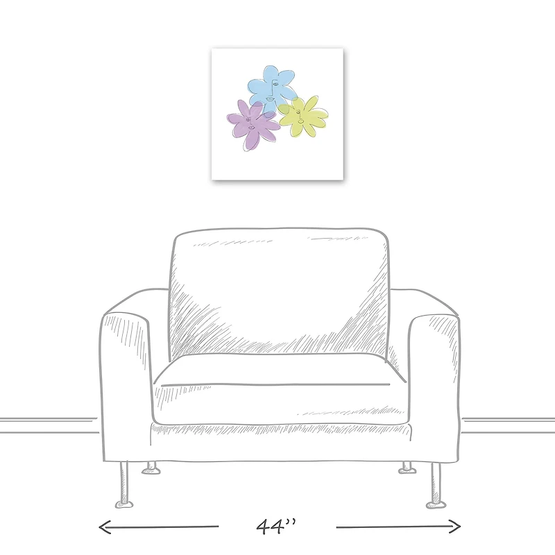 Flower Faces 16" x 16" Canvas Wall Art