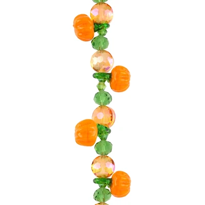 Orange Pumpkin Lampwork Glass Bead Mix by Bead Landing™