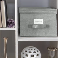 Simplify 12" Herringbone Gray Storage Box