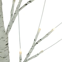24" LED White Birch Twig Tree Decoration