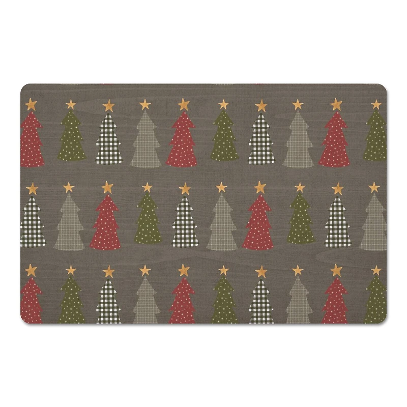 Gray Tree Pattern Floor Mat