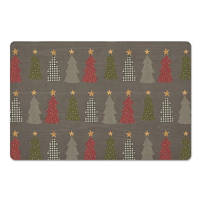 Gray Tree Pattern Floor Mat