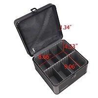 Vaultz Black Square Tactical Divided Storage Box