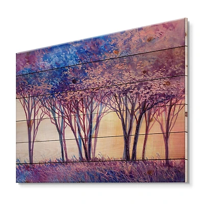Designart - Colorful Trees Abstract Forest Landscape