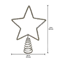 12" Silver Rhinestone Star Lighted Tree Topper by Ashland®