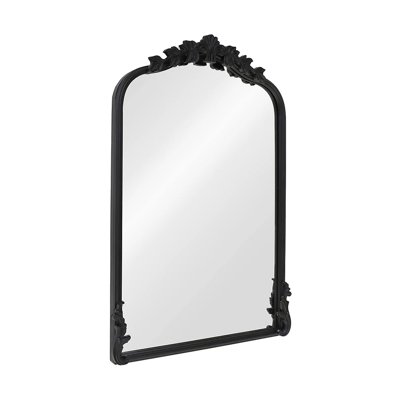 18" x 27" Ornate Arch Wall Mirror in Black Metal Frame by Ashland®