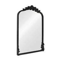 18" x 27" Ornate Arch Wall Mirror in Black Metal Frame by Ashland®