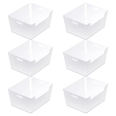 6 Pack: Extra Large Clear Open Storage Bin by Simply Tidy®